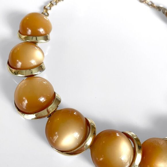 Vintage Butterscotch Moonglow Collar Necklace - Picture 3 of 5
